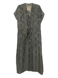 Платье с цветочным узором Uma Wang, зеленый