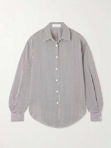 Полосатая тканая рубашка Lui The Frankie Shop, белый