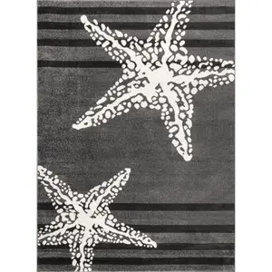 Ковер Minnie Coastal Starfish Area Rug nuLOOM, 61x91 см, серый