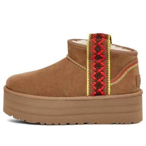 Кроссовки classic ultra mini braid plat Ugg, коричневый