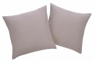 Декоративные подушки для дома "Parry Microfibre", набор из 2 шт., однотонные, чехлы без наполнителя, на молнии Home affaire 40х40 см, цвет kitt + unifarben