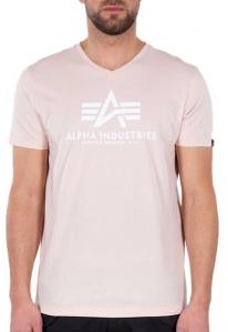 Футболка Alpha Industries Basic V-Neck T-Shirt, розовый