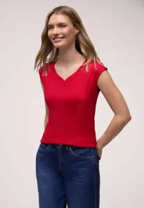 Mit knopfdetail basic tshirt Street One, Rot