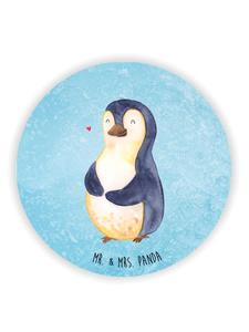 Mr. & Mrs. Panda Магнит на холодильник с изображением пингвина, надписью «Диета без слогана», ледяного синего цвета