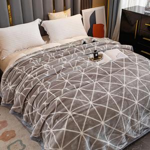 Antarctic Плед флисовый 200х230 см, утолщенный, двойной слой, вес 4 кг, цвет DL Gray Diamond Pattern