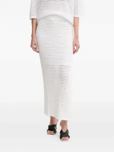 Ажурная юбка с разрезом Marc Aurel, белый