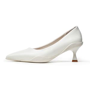 AOKANG Женские туфли на каблуке с расклешенным каблуком белые, цвет White