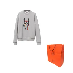 HERMES Свитшот мужской светло-серый