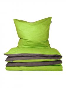 Постельное белье Schiesser set Doubleface Renforcé 2 tlg, цвет grün-dunkelgrau