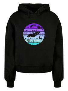 Толстовка F4NT4STIC Retro Alien Weltraum Sonnenuntergang, Black