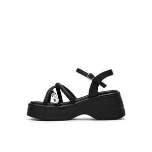 DAPHNE Женские сандалии на одной застежке черные, цвет Black