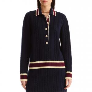 26C свитер из кашемира для женщин CHANEL, marine синий