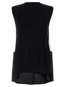 Жилет в стиле пэчворк SACAI, черный