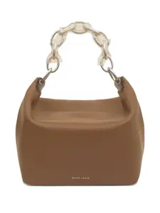 Сумка через плечо из кожи с цепочкой Ela Danse Lente, коричневый