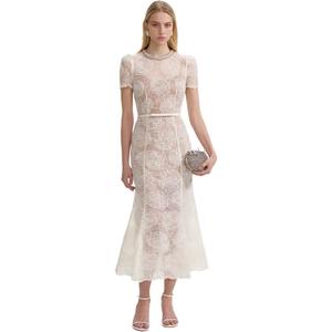 Женское платье с коротким рукавом Self portrait Self-portrait, айвори