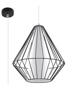 Подвесной светильник Alfredo из черной стали, современная корзина для ламп, 1 светодиодная лампа E27 NICE LAMPS Nice Lamps