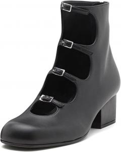 Женские ботильоны Pazzion с закрытым носком, вырезами, ремешками с пряжками, низким квадратным каблуком и молнией сзади, для выпускного, свиданий и вечерних нарядов, размеры US 4-16