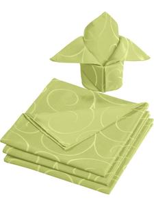 Erwin Müller Жаккардовые салфетки из смесовой хлопковой ткани, упаковка из 4 штук, Оберхаузен, зеленого цвета