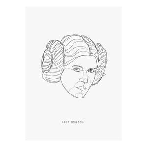 Фреска Komar Star Wars Force Faces Leia, разноцветный