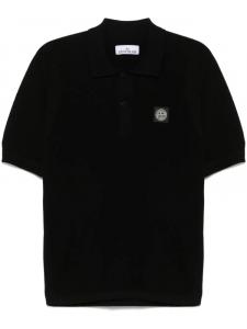 Рубашка поло с нашивкой Compass Stone Island, черный