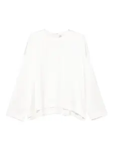 Блузка с круглым вырезом Toteme, белый