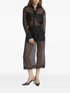 Юбка миди с разрезом сзади Frame, черный