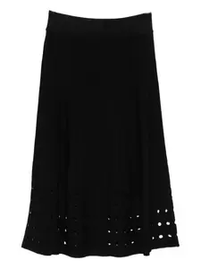 Юбка-миди из крепа DKNY, черный