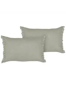 Декоративная подушка Beliani 2er Set Deko SASSAFRAS, серый