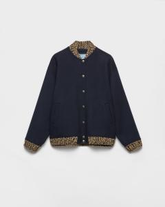 Бомбер из двойного кашемира и шерсти Prada, синий