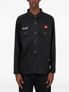 Рубашка с вышивкой Human Made, черный