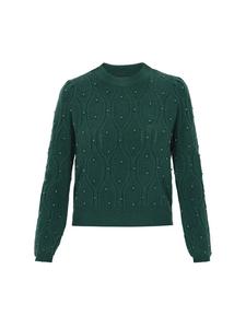 Женский свитер изумрудного цвета faina