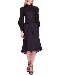 Платье миди Marchesa Notte, синий