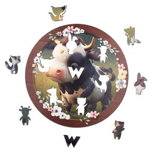 Деревянный пазл Adorable Cow 40 деталей XL Wood You Do