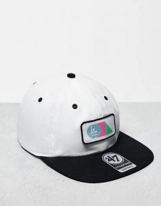 47 Brand LA Dodgers Основной цветной логотип кепки в белом и черном цветах