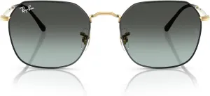 Солнцезащитные очки Ray-Ban унисекс Rb3694 Jim Square, Black on Gold/Blue Vintage Gradient Black