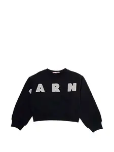 Свитшот с логотипом Marni Kids, черный