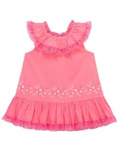 Платье А-силуэта с оборками по привычному стилю Habitual, розовый