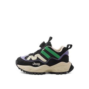 Низкие детские беговые кроссовки черно-фиолетовые Kids' Jeep