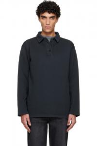 Поло с длинными рукавами A.P.C., черный