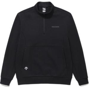 Свитшот мужской с воротником стойкой умеренный DESCENTE, черный