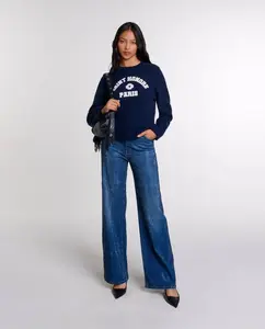 Женские джинсы со стразами Maje, синий