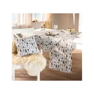 Скатерть No brand, Ecru-grau-bedruckt