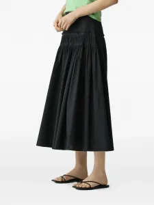 Плиссированная юбка Theory, черный