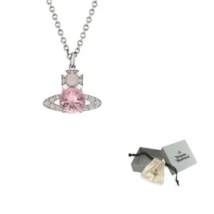 Vivienne Westwood Латунное ожерелье женское розовое