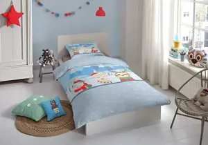 Комплект постельного белья Доброе утро, фланелевый, 2 предмета: пододеяльник 140 x 220 см, наволочка 60 x 70 см, Friends 2693.20.01, синий Good Morning