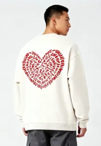 Толстовка унисекс оверсайз с вышивкой corazon Mira Paris, Off White