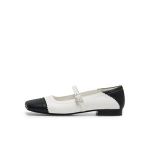 Lost In Echo Чёрно-белые женские балетки Мэри Джейн, цвет Black White