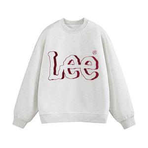 Детский свитшот с круглым вырезом утепленные Lee, бежевый серый