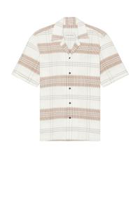 Рубашка Quay с кубинским воротником Peregrine, white grid