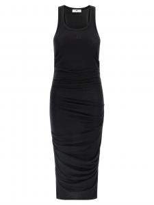 Платье с вышивкой логотипа Elisabetta Franchi, черный